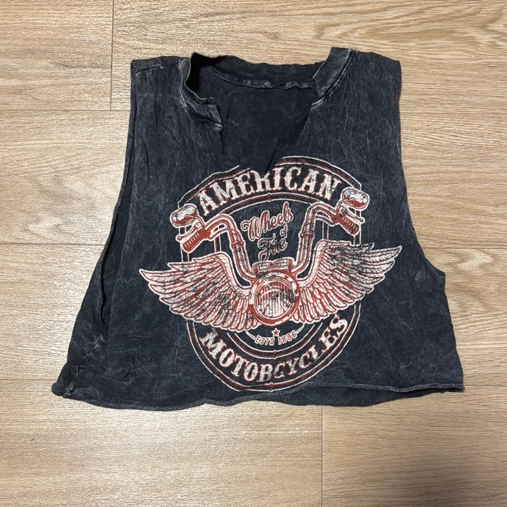 American Motorcycles Graphic Crop Top